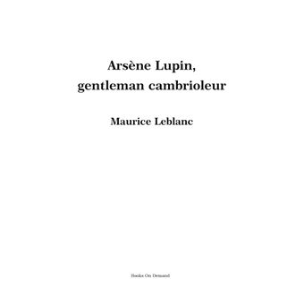 Arsène Lupin, gentleman cambrioleur