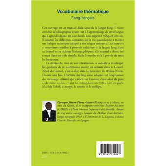 Vocabulaire thématique Fang-français