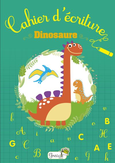 Dinosaure cahier d'ecriture
