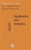 Signification, sens, formation