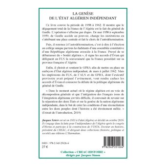 La genèse de l'Etat algérien indépendant