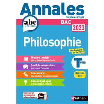 Annales Bac 2023 Philosophie