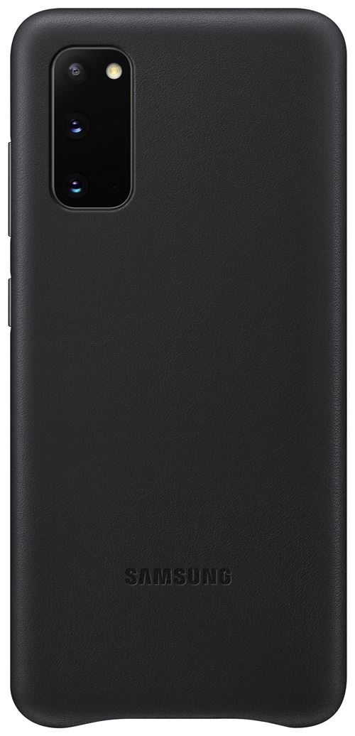 Samsung Leather Cover EF-VG980 - Coque de protection pour téléphone portable - aluminium, cuir - noir - pour Galaxy S20, S20 5G