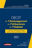 Droit de l'Aménagement, de l'Urbanisme et de l'Habitat 2023