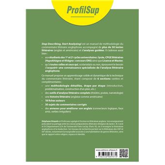 Stop describing, start analyzing !