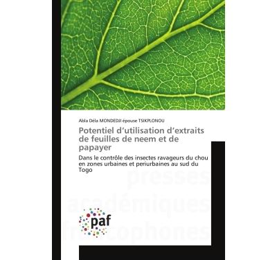 Potentiel d'utilisation d'extraits de feuilles de neem et de