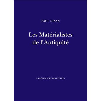 Les Matérialistes de l'Antiquité