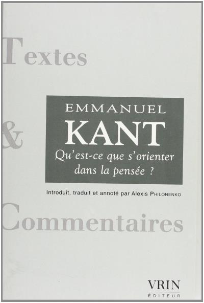 Qu'est-ce que s'orienter dans la pensee