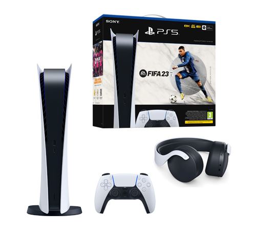 Pack Console Sony PS5 Digital + FIFA 23 + Casque