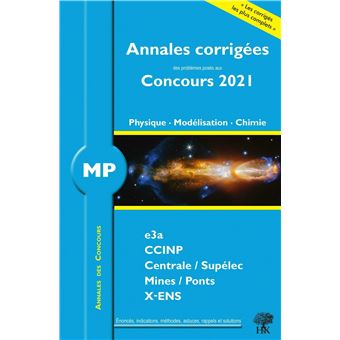 Annales corrigées Concours 2021 - MP Physique, Modélisation, Chimie