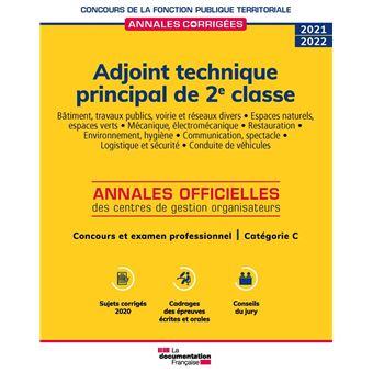 Adjoint technique principal de 2e classe 2021-2022