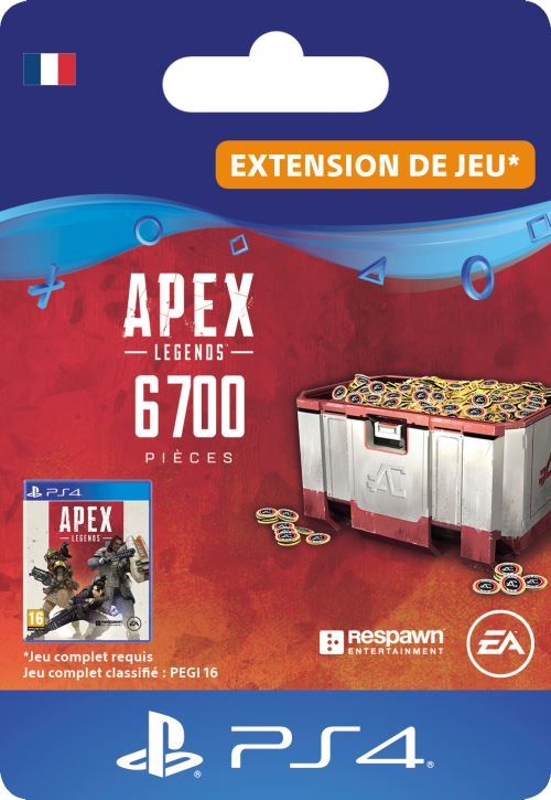 Code de téléchargement APEX Legends: 6700 Pièces Apex PS4