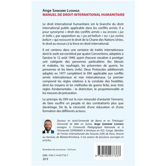 Manuel de droit international humanitaire