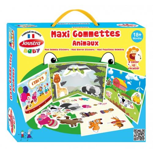 Kit créatif Maxi Gommettes Animaux repositionnables Joustra - Autres jeux  créatifs