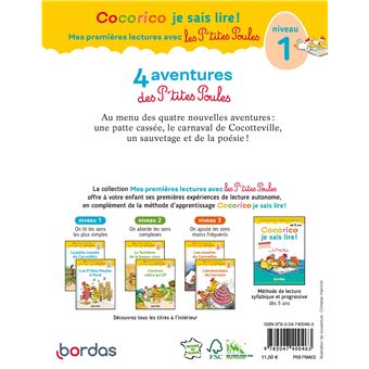 Cocorico Je sais lire! 1ères lectures avec les P'tites Poules-4 aventures des P'tites Poules-Niv1 T2