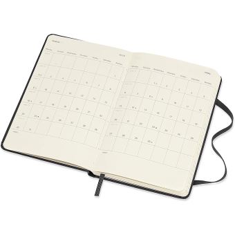 Agenda 2020 Semainier Horizontal Poche Noir Rigide