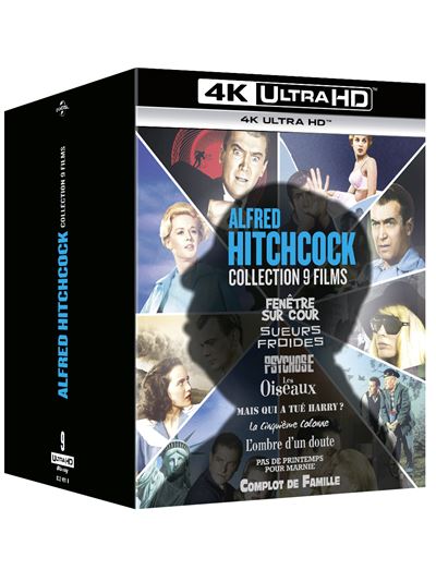 Coffret Alfred Hitchcock 9 Films Blu-ray 4K Ultra HD