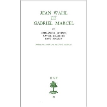 BAP n°21 - Jean Wahl et Gabriel Marcel