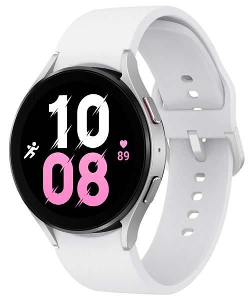 Samsung Galaxy Watch5 - 44 mm - argent - montre intelligente avec bande sport - affichage 1.4" - 16 Go - NFC, Wi-Fi, Bluetooth - 33.5 g