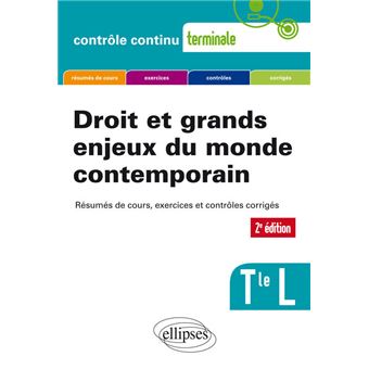 Droit Et Grands Enjeux Du Monde Contemporain,Term L - Broché - Anne ...