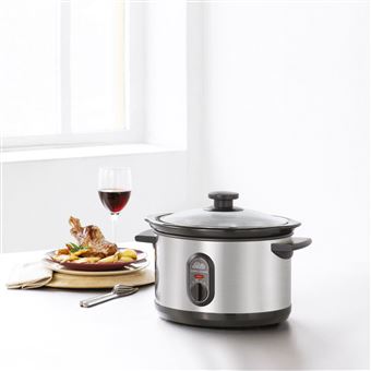 Slow cooker avec récipient en grès Solis Type 820 Inox