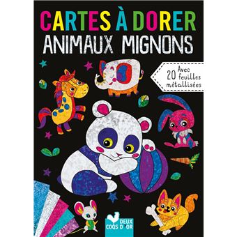 Cartes à dorer  - Animaux Mignons