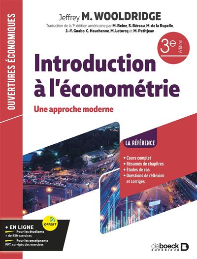 Introduction à l'économétrie - Jeffrey Wooldridge - broché