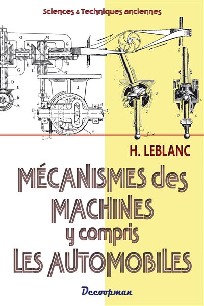 Couverture de Mécanismes des machines y compris les automobiles