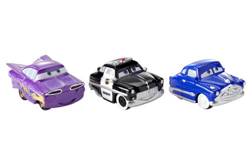 Pack de 3 micro vehicules Cars Doc Hudson Sheriff Ramone Mattel Voiture Achat prix fnac