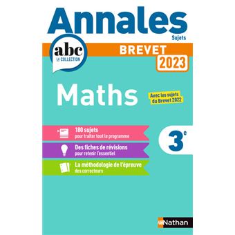 Annales Brevet 2023 Maths - Non Corrigé