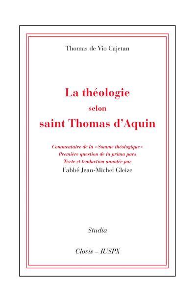 La theologie selon saint thomas d'aquin