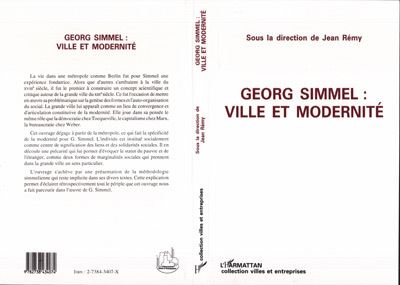 Georg Simmel : ville et modernité - Jean Remy - broché