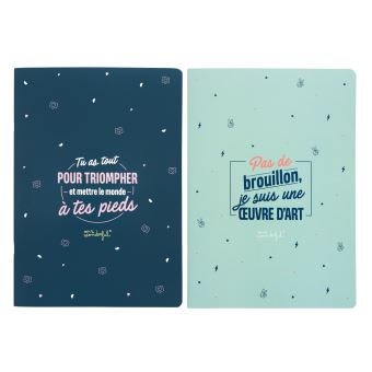 Set de 2 cahiers A4 Mr. Wonderful Pas de brouille