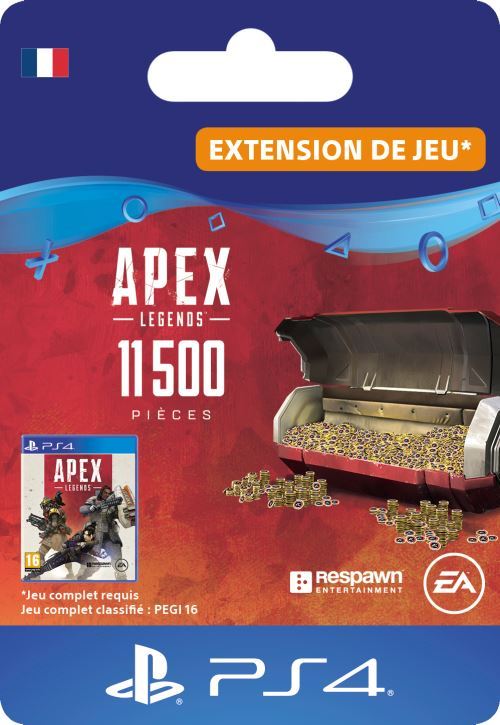 Pochette avant du jeu Code de téléchargement APEX Legends: 11500 Pièces Apex PS4