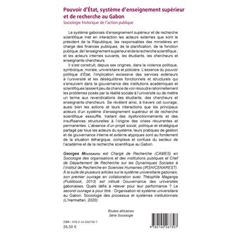 Pouvoir d'État, système d'enseignement supérieur et de recherche au Gabon