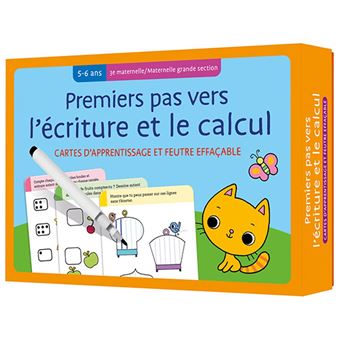 Cartes + feutre - Premiers pas vers l'écriture et le calcul (5-6 a.) 3e maternelle