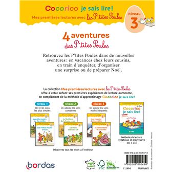 Cocorico Je sais lire! 1ères lectures avec les P'tites Poules-4 aventures des P'tites Poules-Niv3