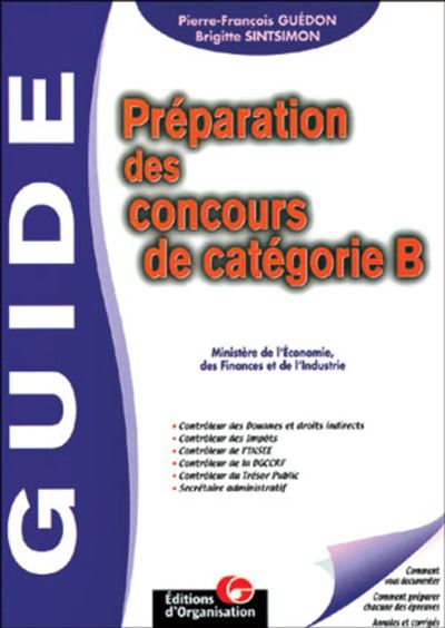 Préparation Des Concours De Catégorie B Ministère De L'économie, Des ...