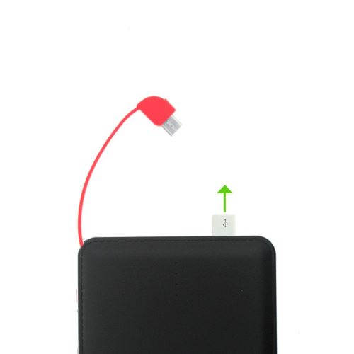 B2B POWERBANK BLOCK 10000MAH BLACK + RED