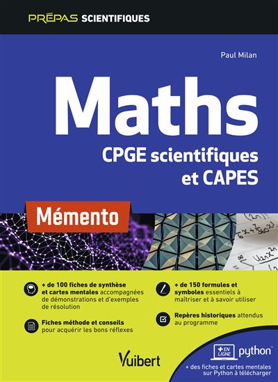 Maths CPGE scientifiques 1ère et 2ème années Capes et Agrégation