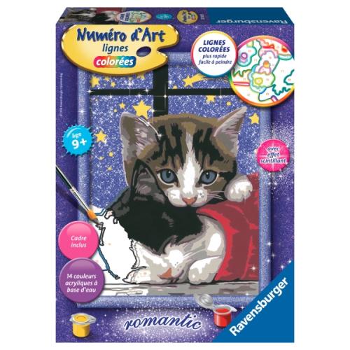 Ravensburger Numéro d'Art Moyen La toilette du chaton - Peinture enfant - Achat & prix