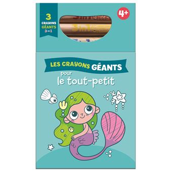 La sirène 4+ crayons géants magiques