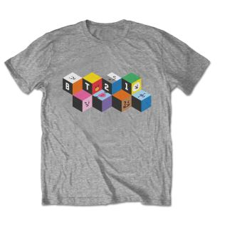 T-shirt Unisex Blocks Taille L Gris