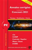 Annales corrigées Concours 2021 - PC Physique, Modélisation, Chimie