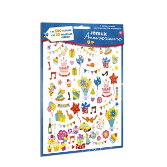 Joyeux Anniversaire 500 Stickers Etiquettes Cadeaux Boite Ou Accessoire Pimchou Frederic Andrieu Achat Livre Fnac