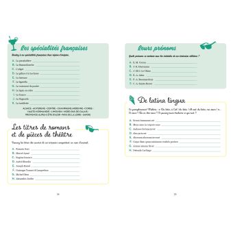 Cahier de jeux langue française