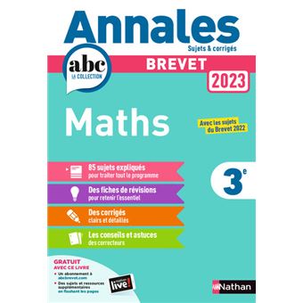 Annales Brevet 2023 Maths - Corrigés