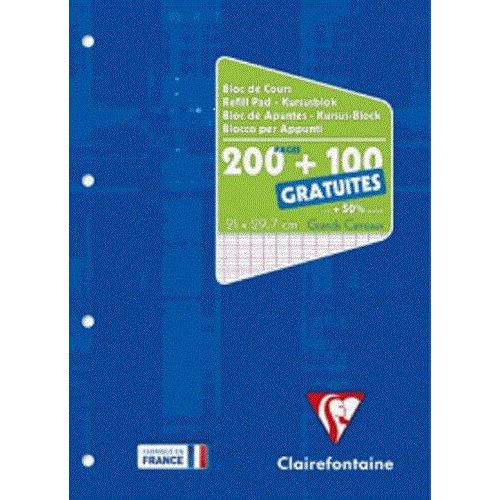 Copie doubles Seyes Grand carreaux Paquet de 300 + 200 gratuit, Blanc  CLAIREFONTAINE - La Poste
