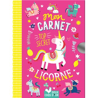 Mon carnet top secret licorne - coffret avec accessoires