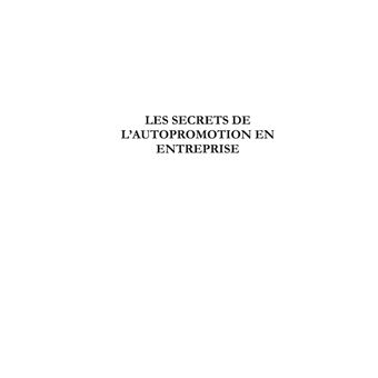 Les secrets de l'autopromotion en entreprise